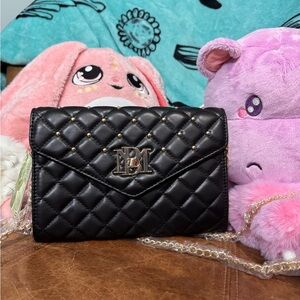 Badgley Mischka Black Quilted Crossbody Bag